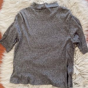 High neck short sleeve top